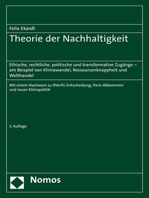 cover image of Theorie der Nachhaltigkeit